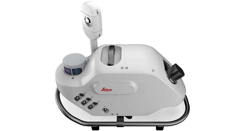 Le système de cartographie mobile Leica Pegasus TRK500 Evo, avec des capteurs principaux, des capteurs SLAM et une caméra en hauteur, conçu pour relever des nuages de points de haute densité et réaliser des numérisations rapides dans des applications d’ingénierie et de topographie.